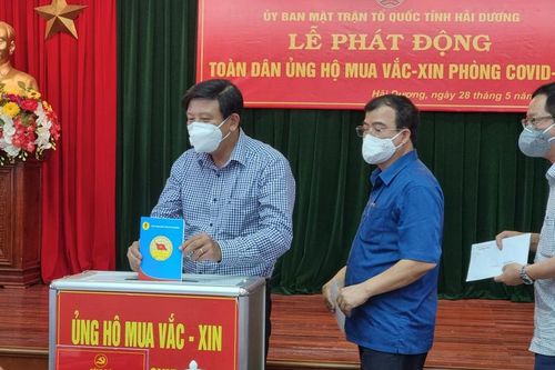 Hải Dương phát động toàn dân ủng hộ mua vaccine phòng Covid-19