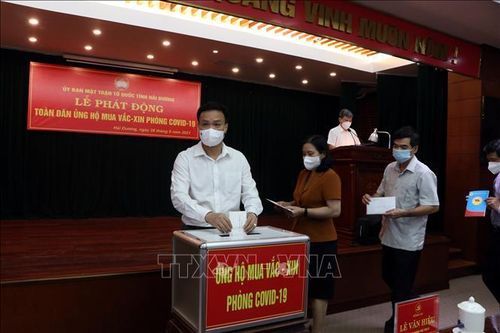 Hải Dương: Hơn 27 tỷ đồng ủng hộ mua vaccine phòng COVID-19