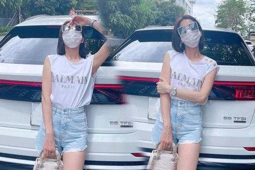 Thời trang mùa dịch bịt kín mít như Lệ Quyên khi xuống phố