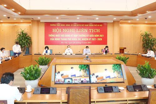 Hội nghị liên tịch thống nhất nội dung kỳ họp thường kỳ giữa năm 2021 của HĐND thành phố Hà Nội