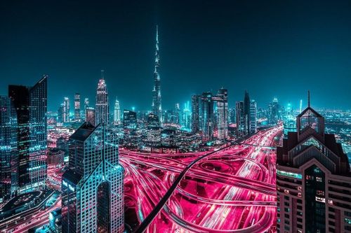 Xứ nhà giàu Dubai khác lạ trong bộ ảnh phơi sáng