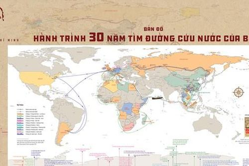 Ra mắt 'Bản đồ Hành trình 30 năm tìm đường cứu nước của Bác Hồ'