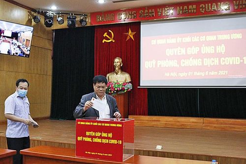 Đảng ủy Khối các cơ quan T.Ư ủng hộ Quỹ Phòng, chống dịch Covid-19