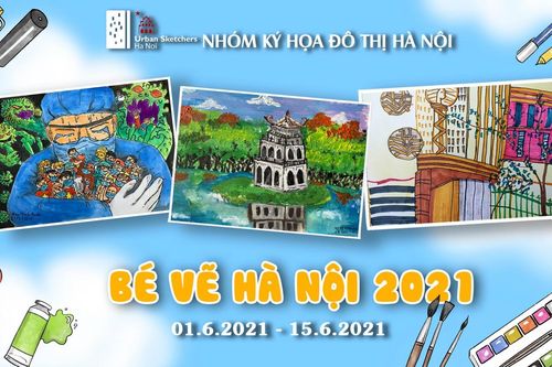 Triển lãm 'Bé vẽ Hà Nội' bằng hình thức online