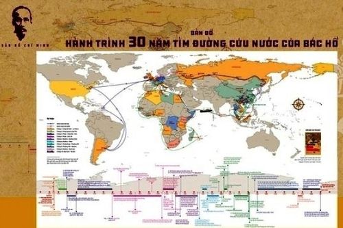 Ra mắt 'Bản đồ hành trình 30 năm tìm đường cứu nước của Bác Hồ'