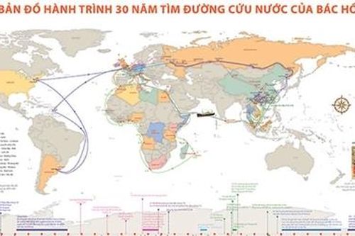 Ấn hành 'Bản đồ Hành trình 30 năm tìm đường cứu nước của Bác Hồ'