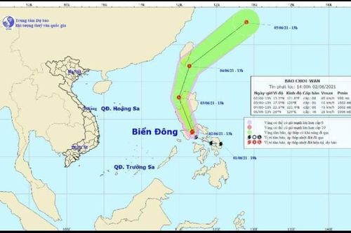 Bão Choi-wan giật cấp 10 xuất hiện ở miền Trung Philippines