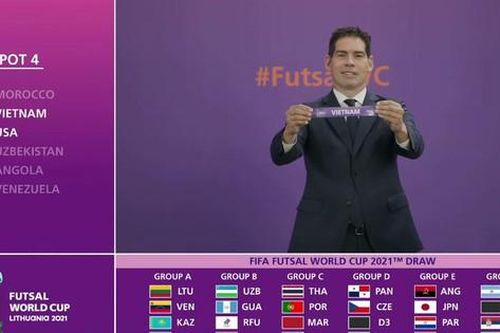 Việt Nam cùng bảng Brazil ở futsal World Cup 2021