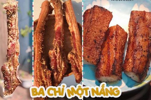 Tranh thủ nắng to, làm thịt ba chỉ một nắng ăn dần