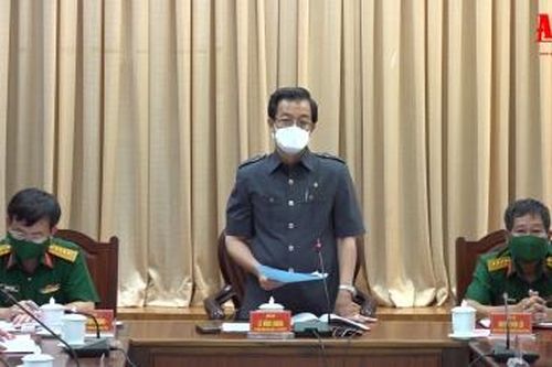 Bí thư Tỉnh ủy An Giang Lê Hồng Quang làm việc với Bộ Chỉ huy Quân sự tỉnh