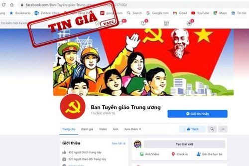 Cảnh báo fanpage giả mạo 'Ban Tuyên giáo Trung ương'