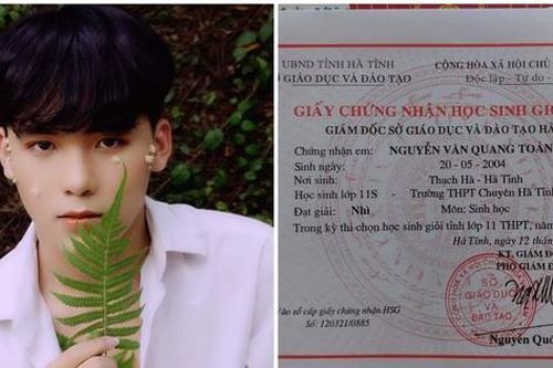 Nam sinh THPT Chuyên Hà Tĩnh sở hữu vẻ ngoài thư sinh và thành tích học tập đáng mơ ước
