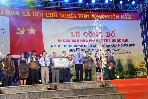 Nghệ thuật trình diễn Chiêng ba của người Hrê huyện Ba Tơ, tỉnh Quảng Ngãi - Di sản văn hóa phi vật thể cấp quốc gia