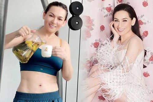 Phi Nhung khoe cơ bụng nhưng bình trà dưỡng nhan buổi sáng mới 'hút sóng'