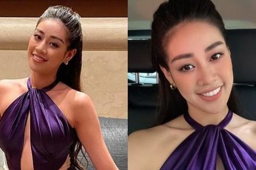 Hoa hậu Khánh Vân lại diện một thiết kế hiểm hóc, tiết lộ màu sắc trang phục cô yêu thích