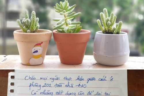 Để lại mì ở khu cách ly, sinh viên nhắn mọi người cần cứ lấy