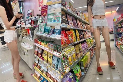 Đi dạo trong siêu thị, cô gái diện đồ 'lộ trên khoét dưới' khiến người xung quanh nóng mắt