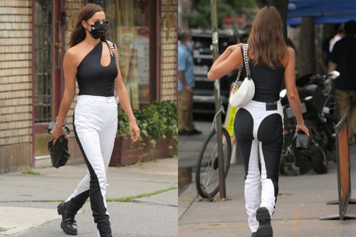 Người mẫu Irina Shayk gây tranh cãi với quần jeans dáng lạ