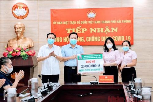 Hải Phòng tiếp nhận hơn 1,1 tỷ đồng kinh phí ủng hộ phòng, chống Covid-19