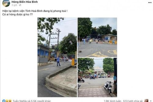 Sở Y tế Hòa Bình bác bỏ thông tin Bệnh viện Đa khoa tỉnh bị phong tỏa