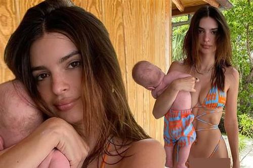 Khoe hình thể 'bốc lửa', Emily Ratajkowski bị chỉ trích vì bế con vô cảm như búp bê