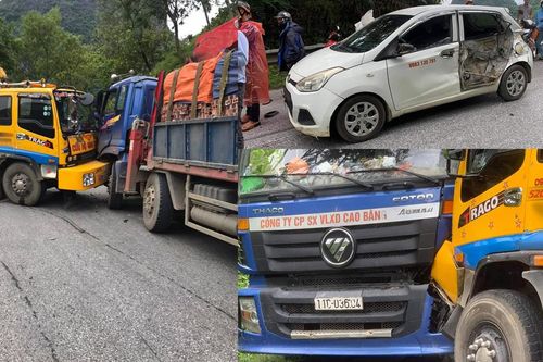 Khoảnh khắc xe con vượt ẩu trên đèo Mã Phục gây tai nạn liên hoàn