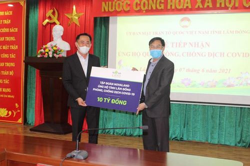 Tập đoàn Novaland ủng hộ 10 tỷ đồng cho Quỹ phòng chống Covid-19 của Lâm Đồng