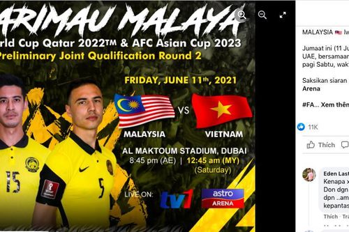 CĐV Malaysia mơ đội nhà thắng Việt Nam 1-0