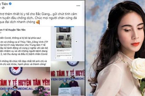 Thủy Tiên công khai hình ảnh gửi tặng thiết bị y tế cho Bắc Giang