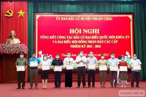 Thuận Châu tổng kết cuộc bầu cử đại biểu Quốc hội khóa XV và HĐND các cấp