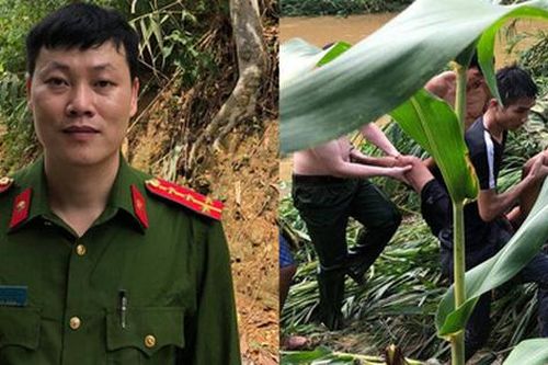 Đại úy công an lao vào dòng nước lũ cứu sống người dân gặp nạn