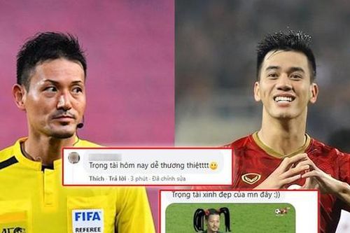 Sau bàn thắng của Tiến Linh, netizen thả tim nhiệt tình trọng tài Nhật: Chế ảnh 'cười xỉu'