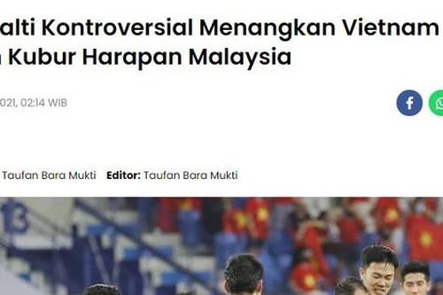 Báo Malaysia: Việt Nam thắng nhờ quả phạt đền gây tranh cãi