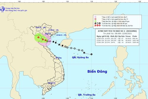 Bão số 2 suy yếu, cảnh báo mưa lớn diện rộng toàn Bắc bộ