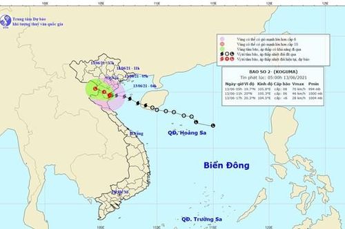 Bão số 2 suy yếu dần thành áp thấp nhiệt đới, Bắc Bộ mưa diện rộng