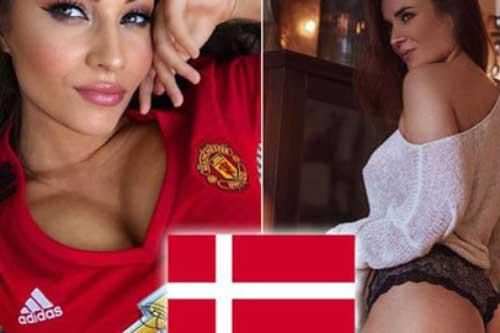 Katrina Maria: Fan nữ quyến rũ nhất của MU cổ vũ ĐT Đan Mạch, hết lòng vì Eriksen
