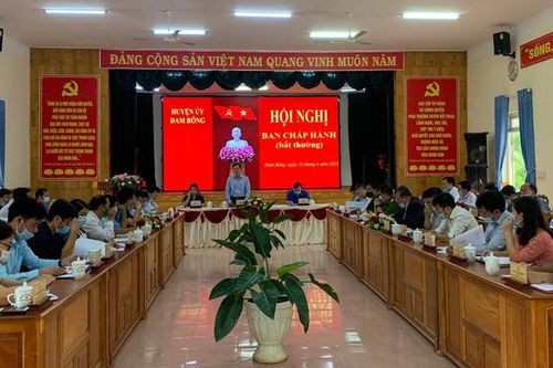 Đam Rông: Tổ chức Hội nghị Ban Chấp hành Đảng bộ huyện (bất thường)