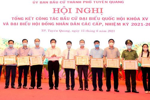 Thành phố Tuyên Quang tổng kết công tác bầu cử đại biểu Quốc hội khóa XV và đại biểu HĐND các cấp