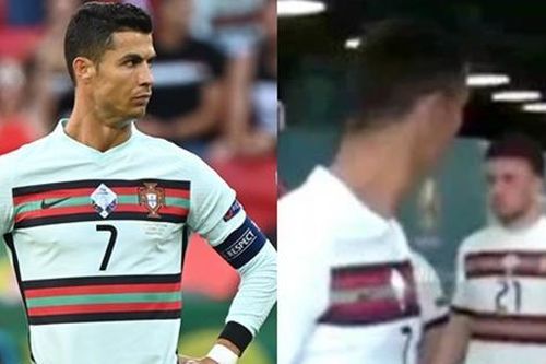 Các fan tinh mắt phát hiện ra Cristiano Ronaldo 'tỏ thái độ' với đồng đội trong đường hầm