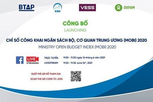 Bộ Tài chính dẫn đầu chỉ số Công khai ngân sách Bộ, cơ quan Trung ương năm 2020