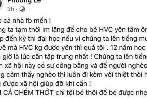 Liên tục đăng bài chỉ trích Phi Nhung và đòi quyền lợi cho Hồ Văn Cường, Hoa hậu Phương Lê bất ngờ kêu gọi mọi người ngưng bàn luận vì lý do này