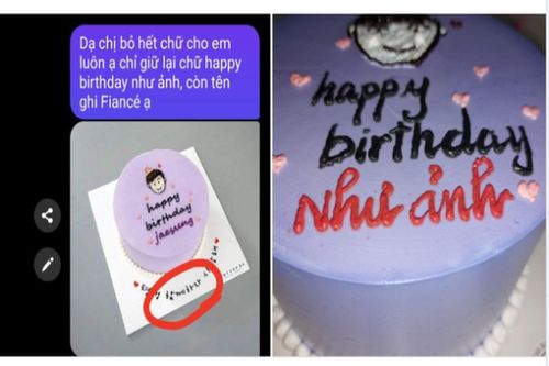 Đặt chữ lên bánh sinh nhật, cô gái nhận sản phẩm muốn 'xỉu'