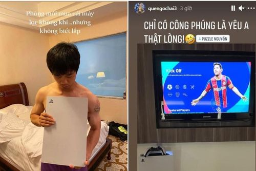 Công Phượng cho Quế Ngọc Hải mượn 'máy lọc không khí'