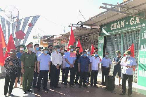 Kết thúc phong tỏa tạm thời khu vực có nguy cơ cao lây nhiễm COVID-19 tại phố Trung Sơn, thị trấn Bút Sơn