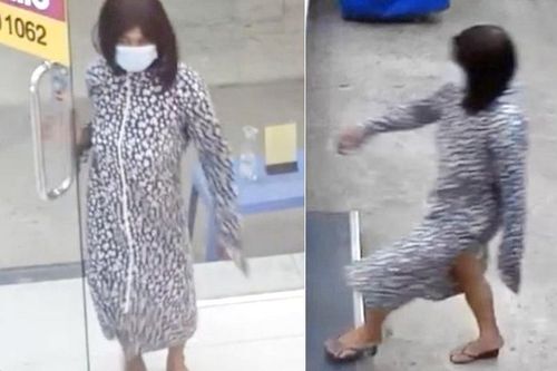 Gã trai đội tóc dài, mặc váy đóng giả nữ vào cửa hàng cướp điện thoại