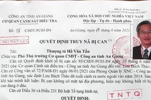 Nguyên Tổng giám đốc Công ty Việt An bị truy nã đặc biệt nguy hiểm