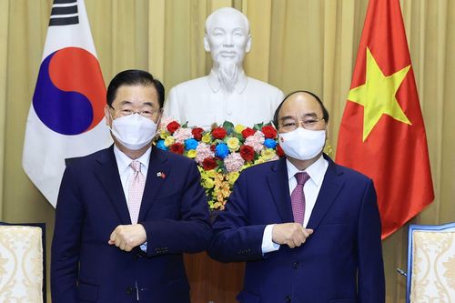 Chủ tịch nước Nguyễn Xuân Phúc tiếp Bộ trưởng Ngoại giao Hàn Quốc