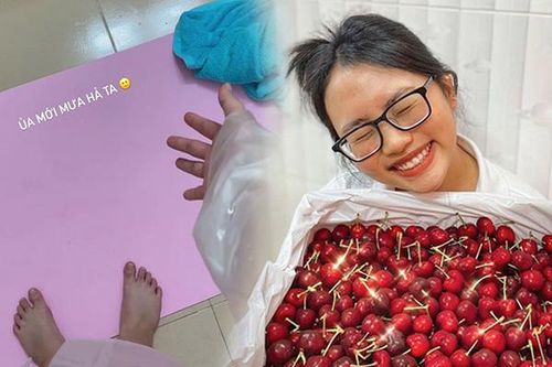 Phương Mỹ Chi ôn thi vẫn chăm tút dáng: Hết ăn kiêng đến mặc cả áo mưa tập thể dục