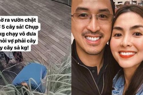 Tăng Thanh Hà 'quay lén' khoảnh khắc chồng lóng ngóng làm việc nhà khiến netizen thích thú