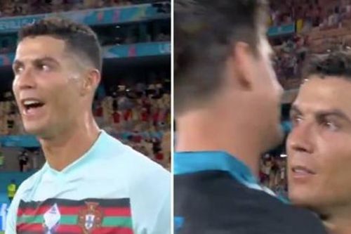 Bị thủ môn Bỉ cản được cú sút phạt, Cristiano Ronaldo nói gì với thủ môn này sau trận đấu?